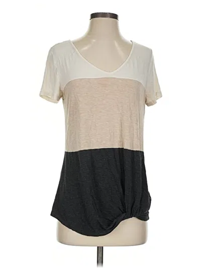 Pre-owned 24/7 Maurices Short Sleeve T-shirt In Ivory