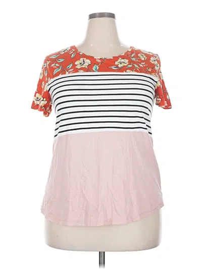 Pre-owned 24/7 Maurices Short Sleeve T-shirt In Pink