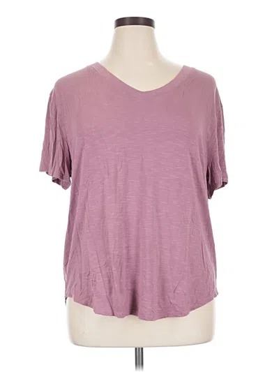 Pre-owned 24/7 Maurices Short Sleeve T-shirt In Purple