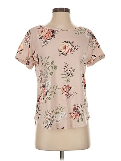 Pre-owned 24/7 Maurices Short Sleeve T-shirt In Tan