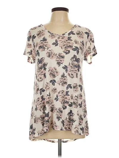 Pre-owned 24/7 Maurices Short Sleeve T-shirt In Tan