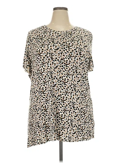 Pre-owned 24/7 Maurices Short Sleeve T-shirt In Tan