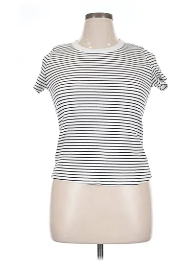 Pre-owned 24/7 Maurices Short Sleeve T-shirt In White
