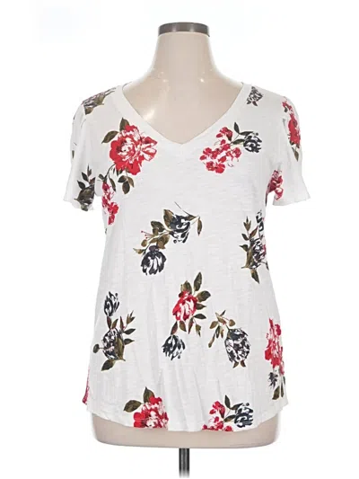 Pre-owned 24/7 Maurices Short Sleeve T-shirt In White