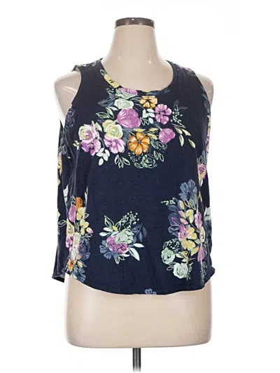 Pre-owned 24/7 Maurices Sleeveless Blouse In Blue