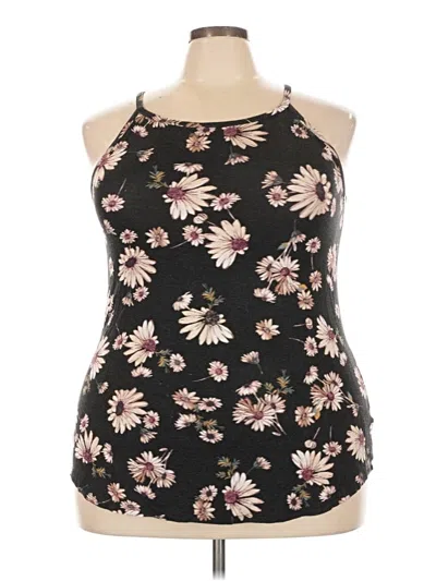 Pre-owned 24/7 Maurices Sleeveless Top Black Halter Neckline Tops