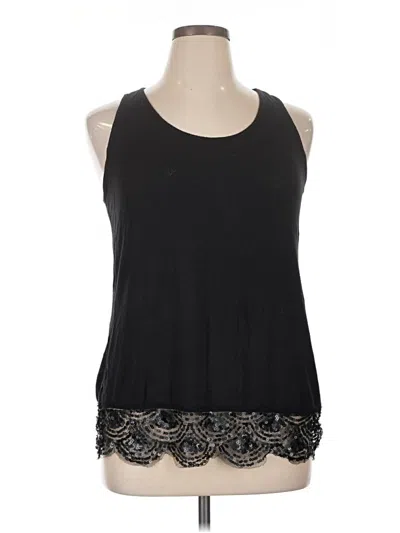 Pre-owned 24/7 Maurices Sleeveless Top Black Halter Neckline Tops