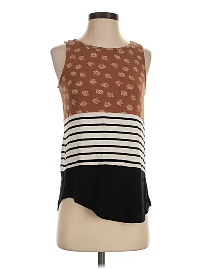 Pre-owned 24/7 Maurices Sleeveless Top Brown Halter Neckline Tops