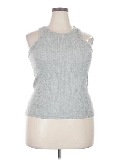Pre-owned 24/7 Maurices Sleeveless Top Gray Halter Neckline Tops
