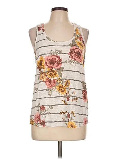 Pre-owned 24/7 Maurices Sleeveless Top Gray Scoop Neck Tops