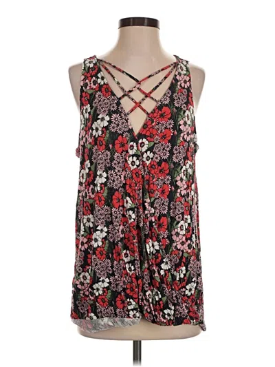 Pre-owned 24/7 Maurices Sleeveless Top Red Halter Neckline Tops