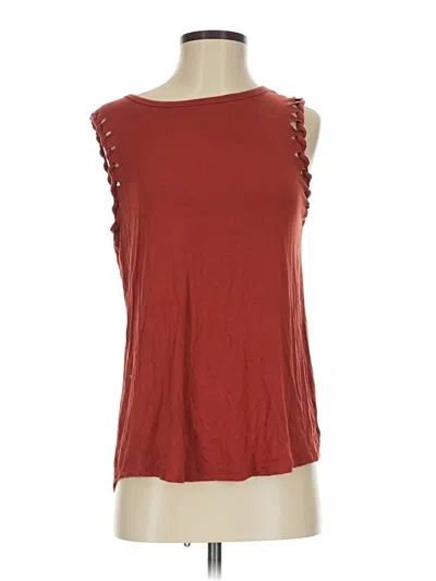 Pre-owned 24/7 Maurices Sleeveless Top Red One Shoulder Neckline Tops