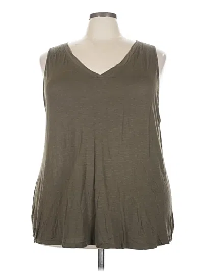 Pre-owned 24/7 Maurices Sleeveless T-shirt In Brown