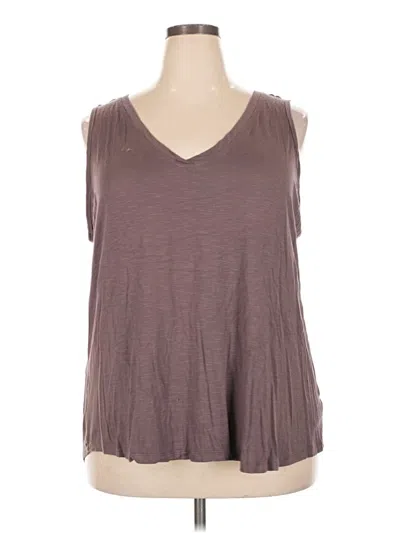 Pre-owned 24/7 Maurices Sleeveless T-shirt In Brown