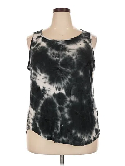Pre-owned 24/7 Maurices Tank Top Black Cold Shoulder Neckline Tops
