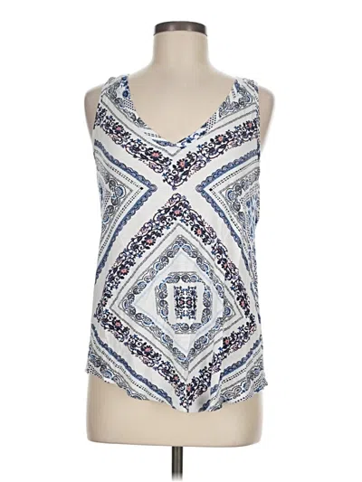 Pre-owned 24/7 Maurices Tank Top Blue Halter Neckline Tops