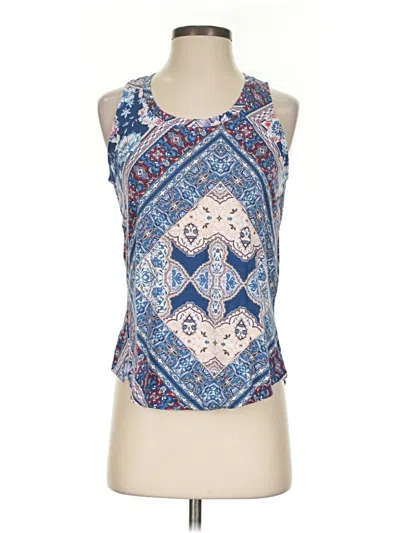 Pre-owned 24/7 Maurices Tank Top Blue Halter Neckline Tops