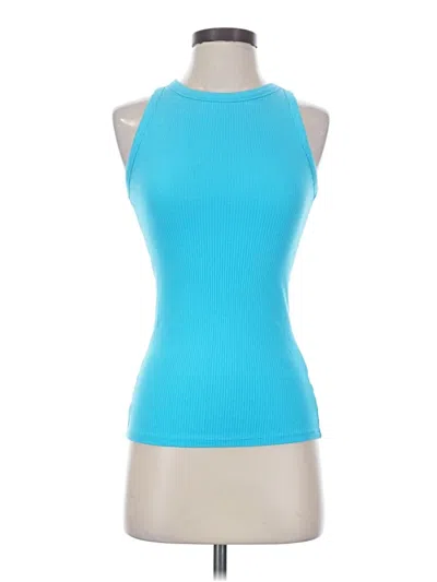Pre-owned 24/7 Maurices Tank Top Blue Halter Neckline Tops