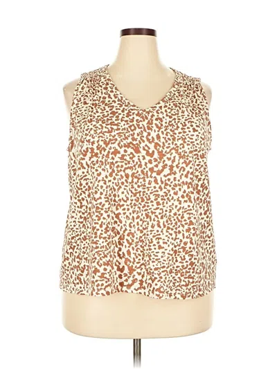Pre-owned 24/7 Maurices Tank Top Brown Cowl Neck Tops