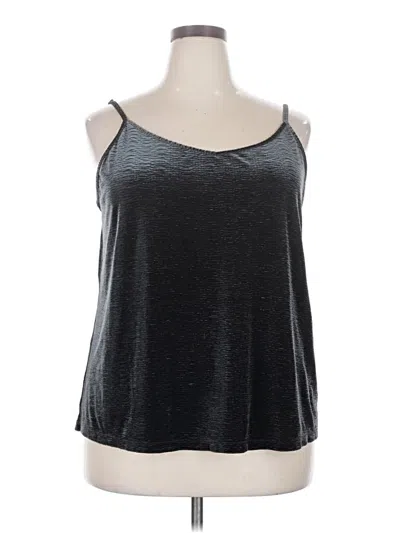 Pre-owned 24/7 Maurices Tank Top Gray Cold Shoulder Neckline Tops