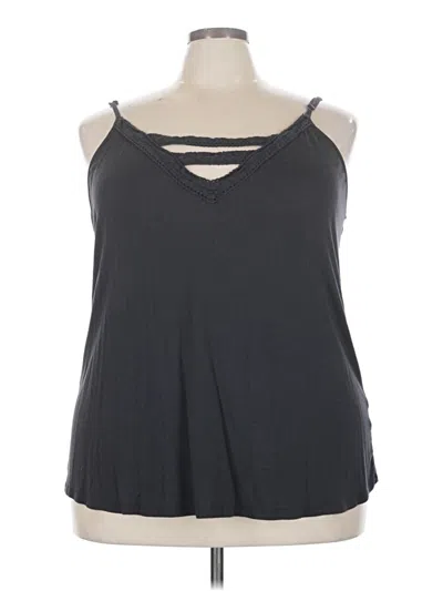 Pre-owned 24/7 Maurices Tank Top Gray Halter Neckline Tops