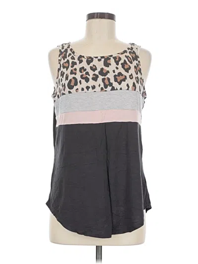 Pre-owned 24/7 Maurices Tank Top Gray Strapless Neckline Tops