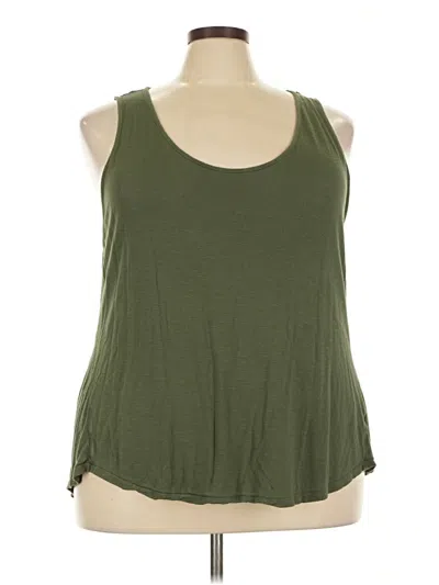 Pre-owned 24/7 Maurices Tank Top Green Halter Neckline Tops