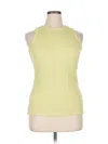 24/7 Maurices Tank Top Green Halter Neckline Tops In Yellow