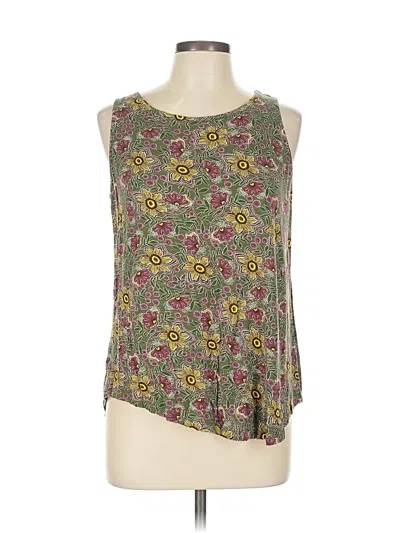 Pre-owned 24/7 Maurices Tank Top Green Strapless Neckline Tops