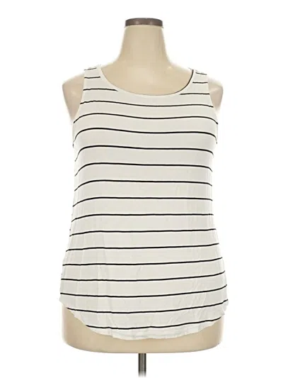 Pre-owned 24/7 Maurices Tank Top Ivory Strapless Neckline Tops