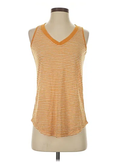 Pre-owned 24/7 Maurices Tank Top Orange Plunge Neckline Tops