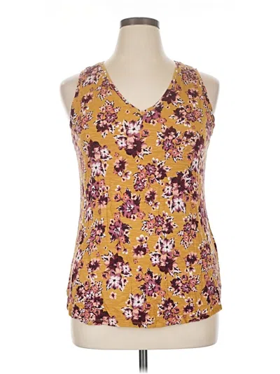 Pre-owned 24/7 Maurices Tank Top Tan Halter Neckline Tops