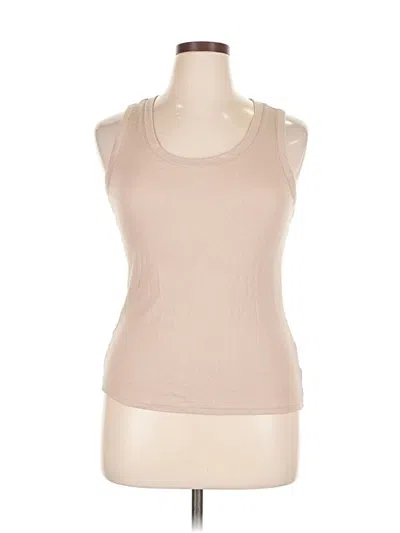 Pre-owned 24/7 Maurices Tank Top Tan Halter Neckline Tops In Brown