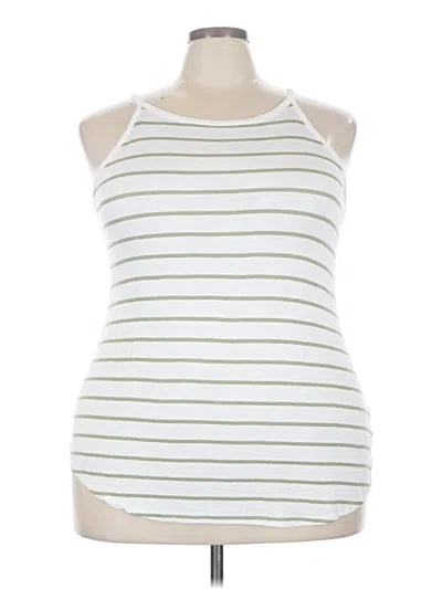 Pre-owned 24/7 Maurices Tank Top White Halter Neckline Tops