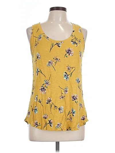 Pre-owned 24/7 Maurices Tank Top Yellow Halter Neckline Tops