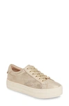 Jslides Hippie Platform Sneaker In Gold Metallic Nubuck Leather