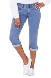 Nydj Marilyn Mid-rise Straight Leg Crop Cuffed Jeans In Delray