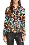 ALICE AND OLIVIA WILLA SILK BLOUSE,CC002P54006