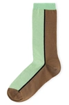 GANNI COLORBLOCK CREW SOCKS,A2429