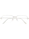 Cartier Rectangular-frame Glasses In Metallic