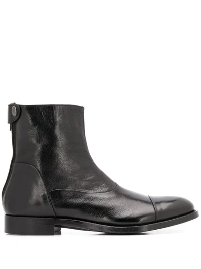 Alberto Fasciani Abel Round-toe Ankle Boots In Black