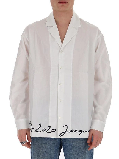 Jacquemus La Chemise Coup De Soleil Embroidered Shirt In White
