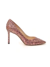 JIMMY CHOO JIMMY CHOO ROMY 85 GLITTER PUMPS