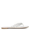 GIANVITO ROSSI White leather flat thong sandals,GR16517S