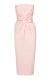 ALEX PERRY LINDSEY RUCHED CREPE MIDI DRESS,779586