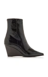 AEYDE LENA PATENT LEATHER WEDGE BOOTS,769502