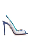 AQUAZZURA TEMPTATION PVC PEEP-TOE HEELS,774551