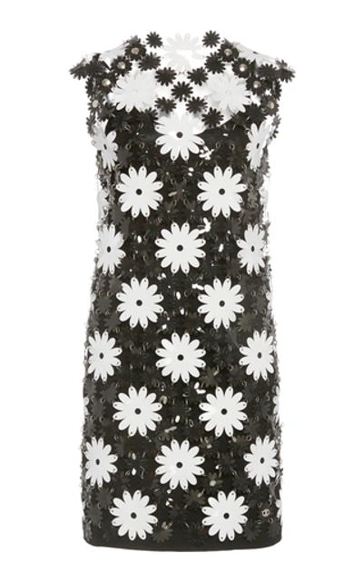 Paco Rabanne Daisy-motif Chainmail Mini Dress In Floral