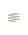 MATTIA CIELO 18K YELLOW GOLD 3-ROW DIAMOND SPIRAL RING,PROD230570014