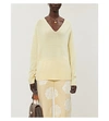 Vince V-neck Shaker Knit Cashmere Sweater In Solaria-764sla